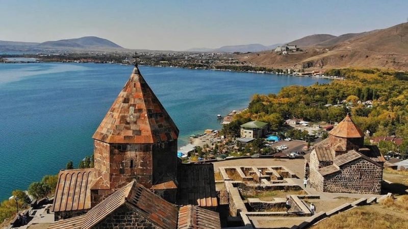Sevanavank monastery located near to Sevan lake