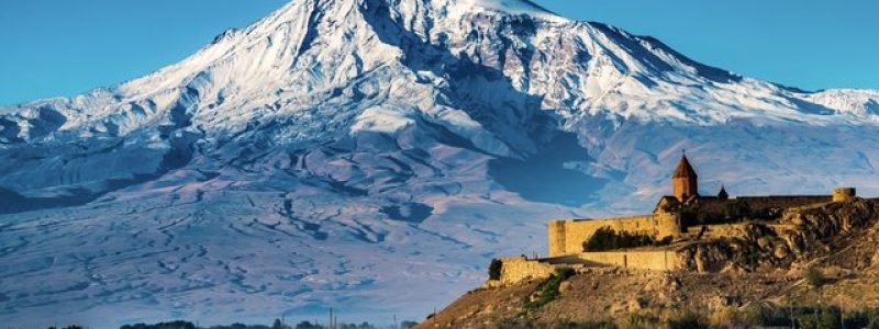 Khor Virap monastery , with the view to Ararat mountain